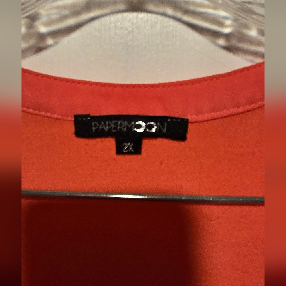 Women's Sleeveless Top - Coral 2X - Picture 3 of 3